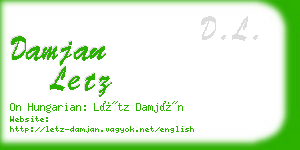 damjan letz business card